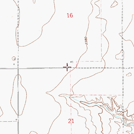 Topographic Map of 20N57E16CDDD01 Well, MT