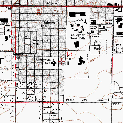 Topographic Map of 20N04E18DBBC01 Well, MT