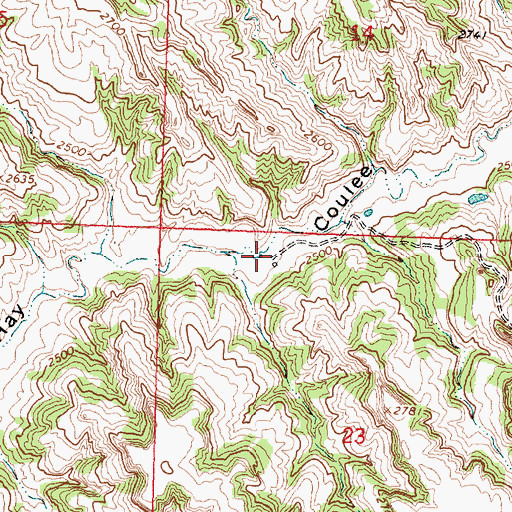 Topographic Map of 20N31E23BABC01 Well, MT