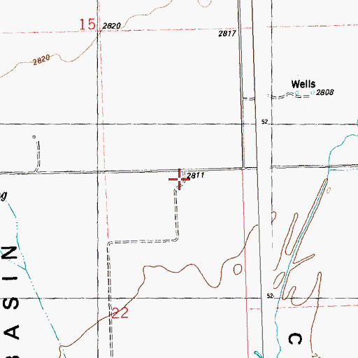Topographic Map of 20N24W22AAB_01 Well, MT