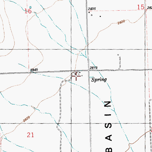 Topographic Map of 20N24W21AAA_02 Well, MT