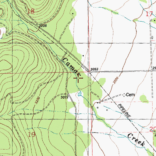 Topographic Map of 20N24W19AAAA01 Well, MT