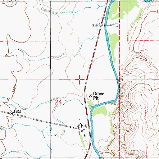Topographic Map of 20N06E24A___01 Well, MT