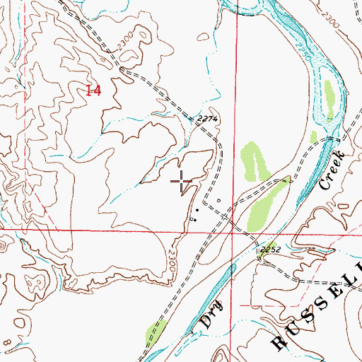Topographic Map of 20N42E14D___01 Well, MT