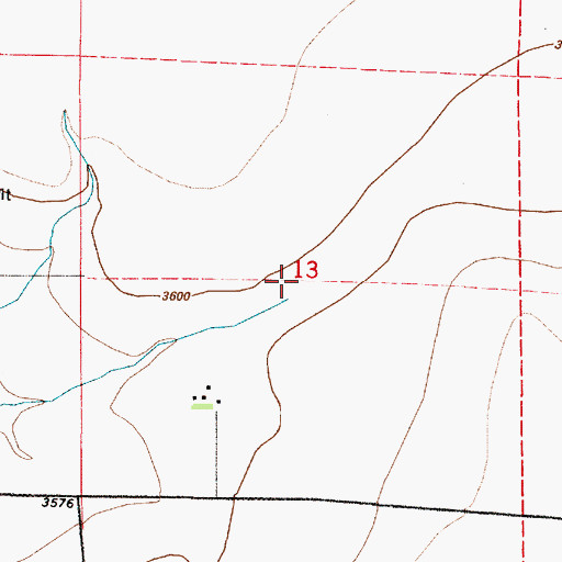 Topographic Map of 20N02E13____01 Well, MT
