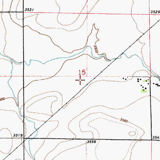 Topographic Map of 20N02E15____01 Well, MT