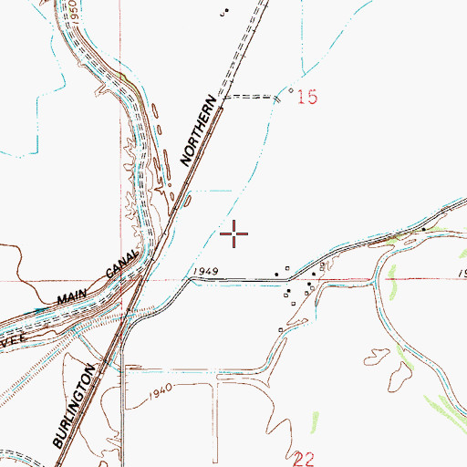 Topographic Map of 20N58E15CD__01 Well, MT