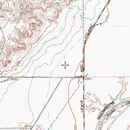 Topographic Map of 20N58E16BD__01 Well, MT