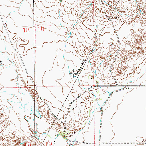 Topographic Map of 20N58E17DD__01 Well, MT