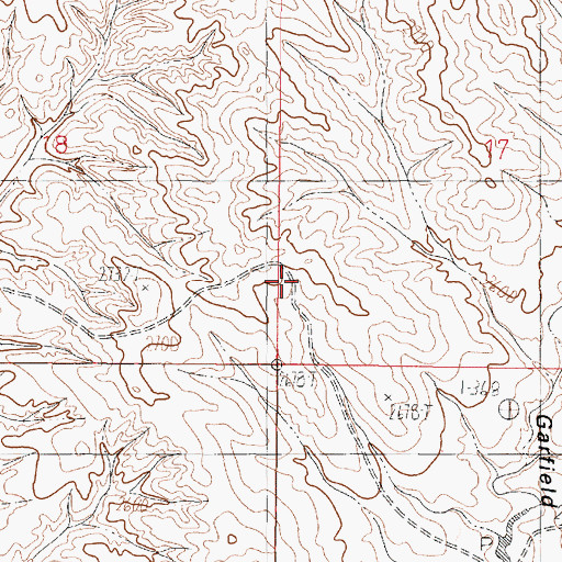 Topographic Map of 20N45E17CCBB01 Well, MT