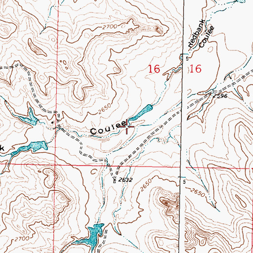 Topographic Map of 20N40E16D___01 Well, MT