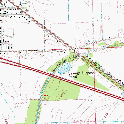 Topographic Map of Ditch Number 6, AR