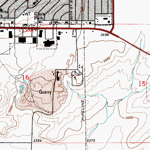 Topographic Map of 20N04E16AACD01 Well, MT