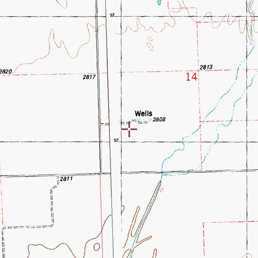 Topographic Map of 20N24W14CCA_01 Well, MT