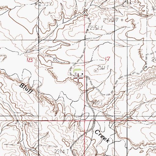 Topographic Map of 20N51E18DADB01 Well, MT