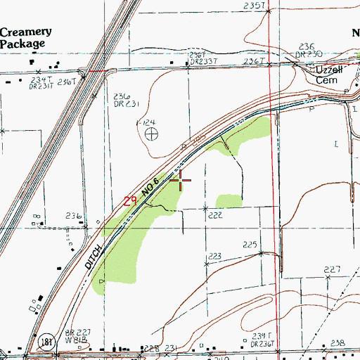 Topographic Map of Ditch Number 6, AR