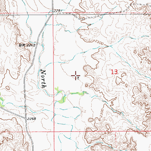 Topographic Map of 20N56E13CBAA01 Well, MT