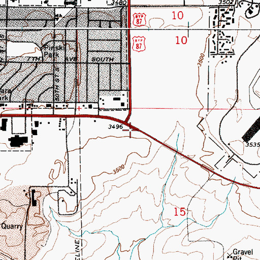 Topographic Map of 20N04E15B___01 Well, MT