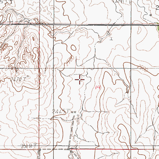 Topographic Map of 20N50E14CABA01 Well, MT