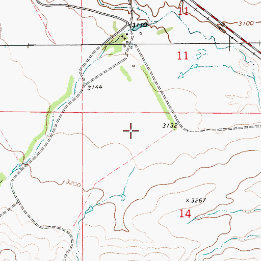 Topographic Map of 20N12E14BBD_01 Well, MT