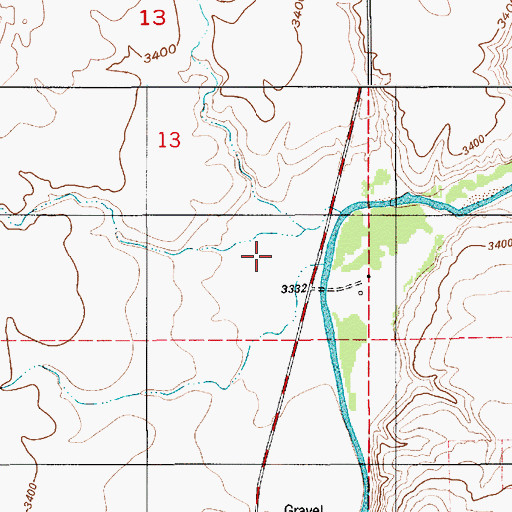 Topographic Map of 20N06E13D___01 Well, MT