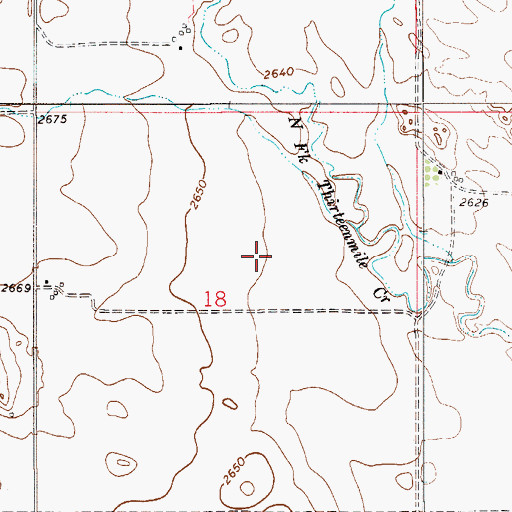 Topographic Map of 20N54E18BCCA01 Well, MT