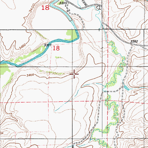 Topographic Map of 20N07E18D___01 Well, MT