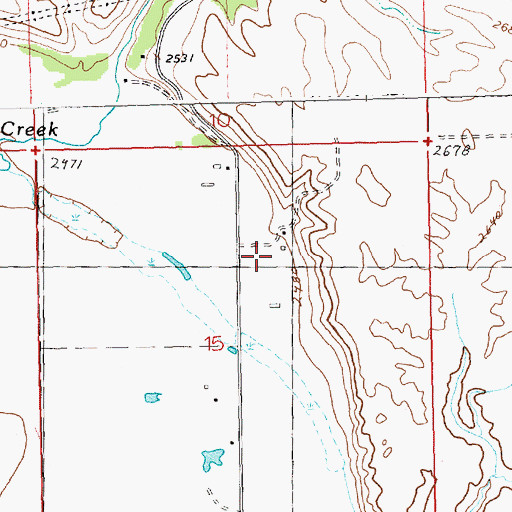 Topographic Map of 20N26W15ACAB01 Well, MT