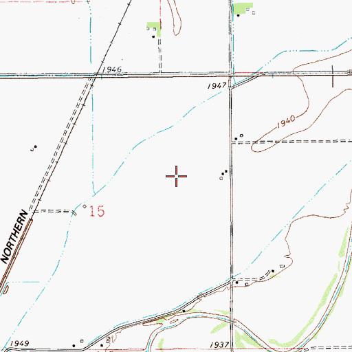 Topographic Map of 20N58E15AD__01 Well, MT