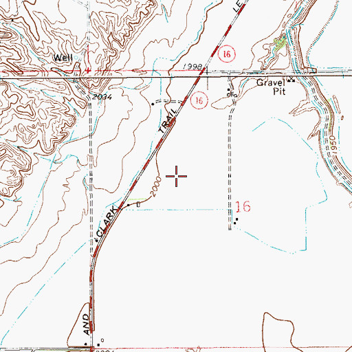 Topographic Map of 20N58E16BC__01 Well, MT