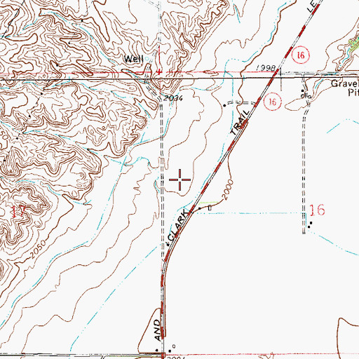 Topographic Map of 20N58E16BB__01 Well, MT