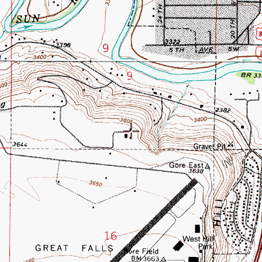Topographic Map of 20N03E09DCDB01 Well, MT