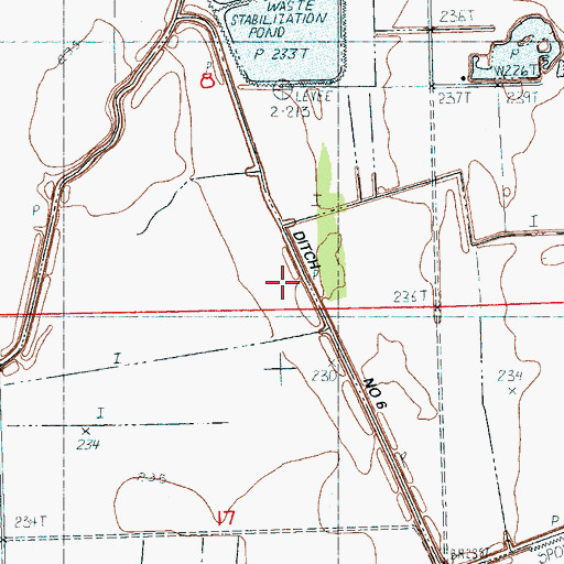 Topographic Map of Ditch Number 6, AR