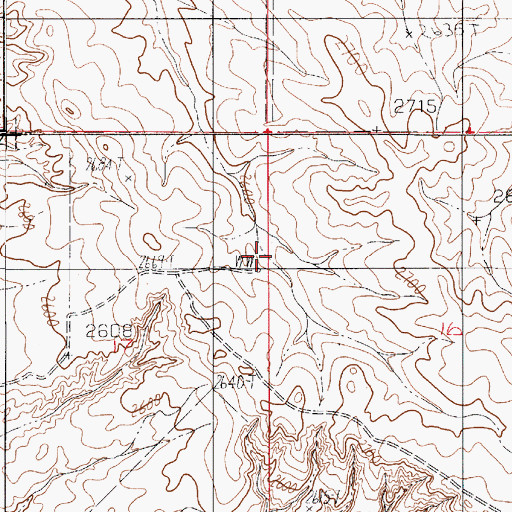 Topographic Map of 20N51E17ADAD01 Well, MT
