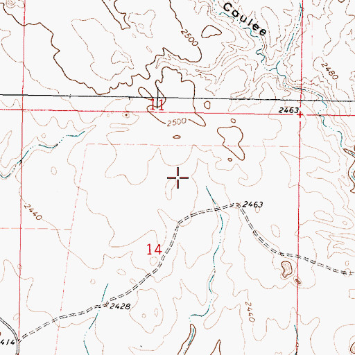Topographic Map of 20N41E14A___01 Well, MT