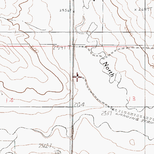 Topographic Map of 20N46E13BBCC01 Well, MT