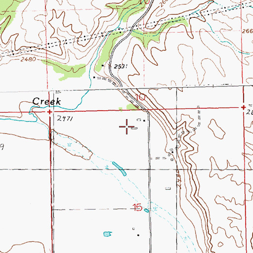 Topographic Map of 20N26W15BAAD01 Well, MT