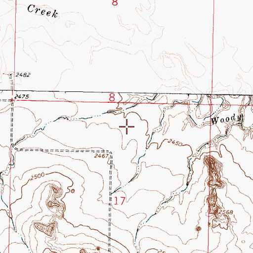 Topographic Map of 20N41E17A___01 Well, MT