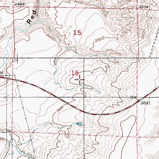 Topographic Map of 20N06E15A___01 Well, MT