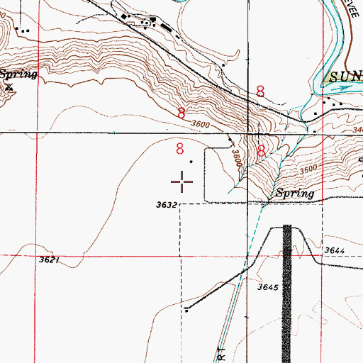 Topographic Map of 20N03E08DCBB01 Well, MT