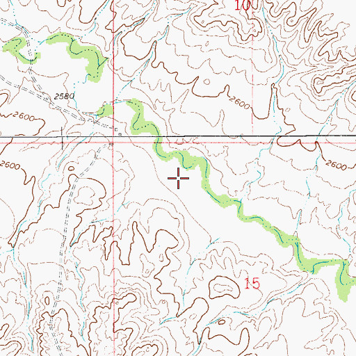 Topographic Map of 20N55E15BACB01 Well, MT
