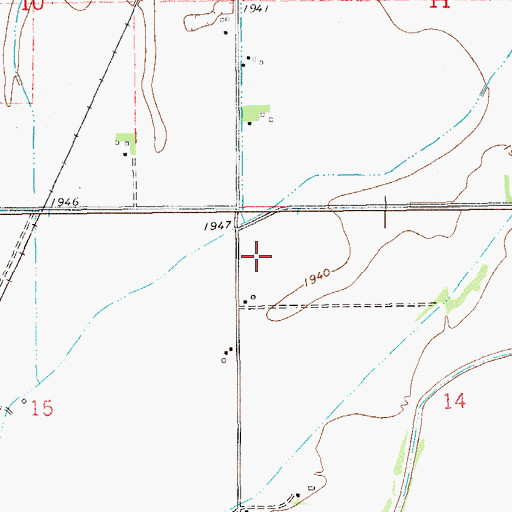 Topographic Map of 20N58E14BB__01 Well, MT