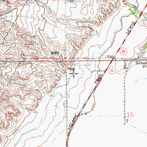 Topographic Map of 20N58E16BA__01 Well, MT