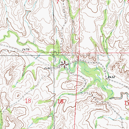 Topographic Map of 20N56E18ADBB01 Well, MT