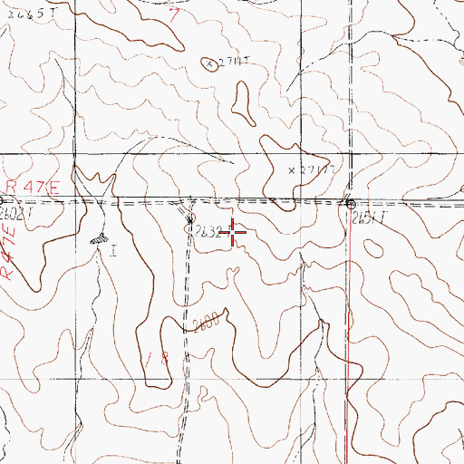 Topographic Map of 20N47E18ABAD01 Well, MT