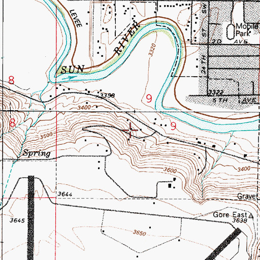 Topographic Map of 20N03E09CADB01 Well, MT