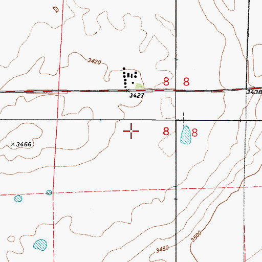 Topographic Map of 20N05E08C___01 Well, MT