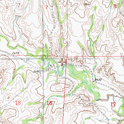 Topographic Map of 20N56E18AAAD01 Well, MT