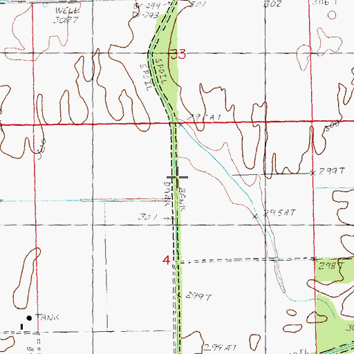 Topographic Map of Ditch Number 6, AR
