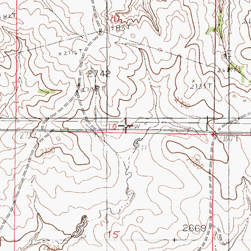 Topographic Map of 20N45E10DCCD01 Well, MT